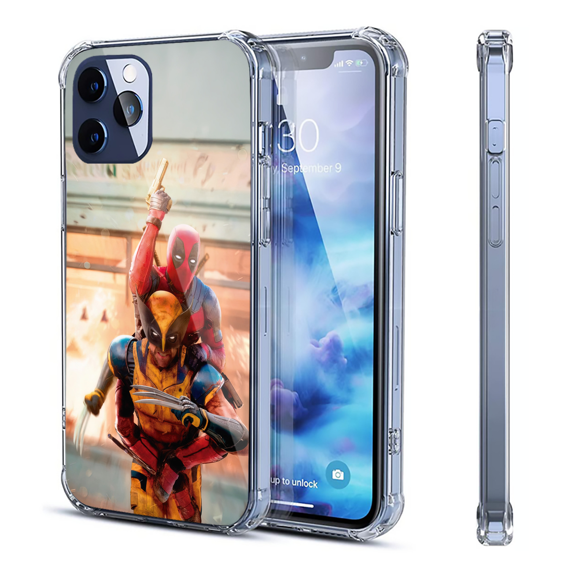 （画像用） Deadpool デッドプール 【iPhone 12シリーズ対応】透明スマホケース（クリアソフトケース）